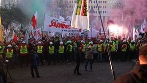 Miniatura: Duży protest górników i hutników....