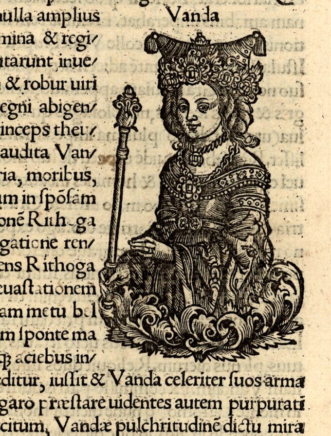 Wanda, drzeworyt z Gniazdo cnoty skąd herby rycerstwa sławnego Królestwa Polskiego z 1578.