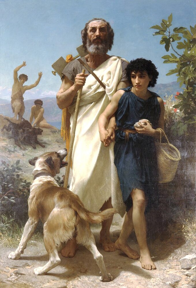 Homer i jego przewodnik – obraz Williama-Adolphe'a Bouguereau