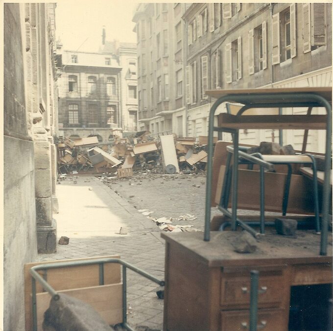 Barykady w trakcie rewolty 1968 roku, Bordeaux