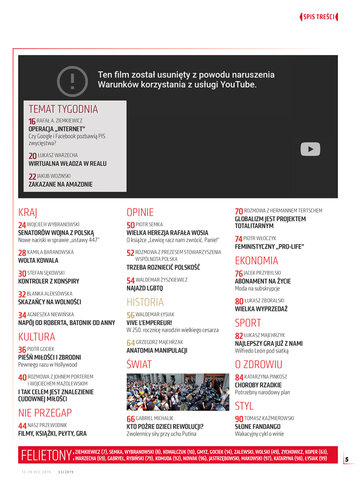 Spis treści tygodnika "Do&nbsp;Rzeczy" nr 33