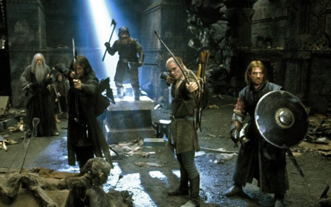 Kadr z&nbsp;filmu "Władca Pierścieni: Drużyna Pierścienia"