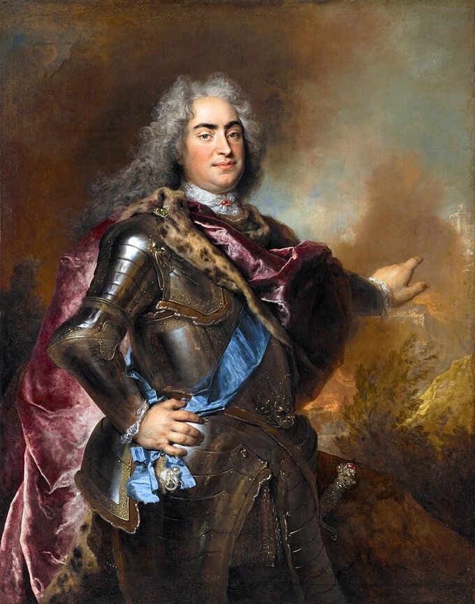 August II Mocny. Mal. Nicolas de Largillière