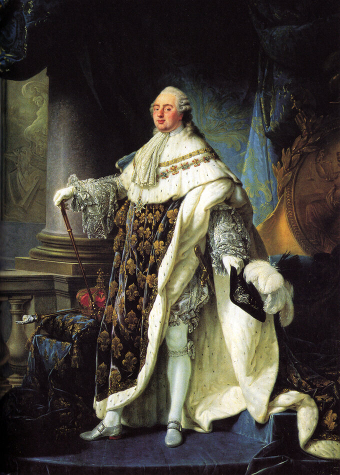 Ludwik XVI na portrecie z 1788 roku. Autor obrazu:  Antoine-François Callet