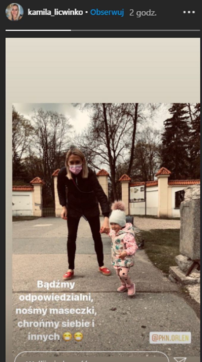 Kamila Lićwinko apeluje o&nbsp;noszenie maseczek