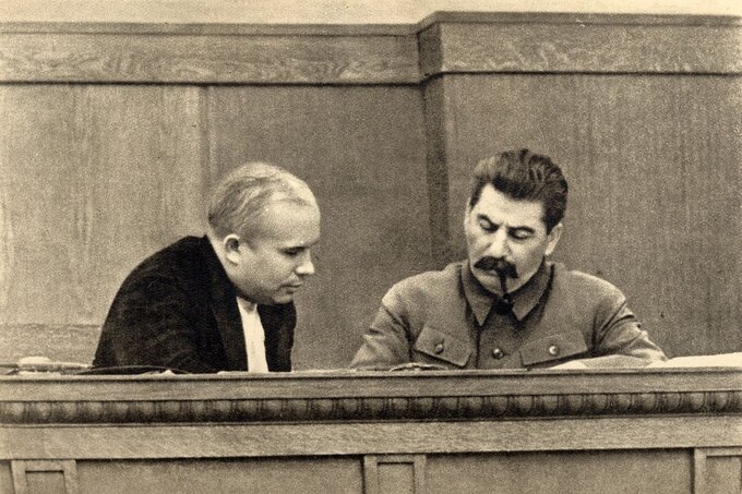 Józef Stalin i Nikita Chruszczow