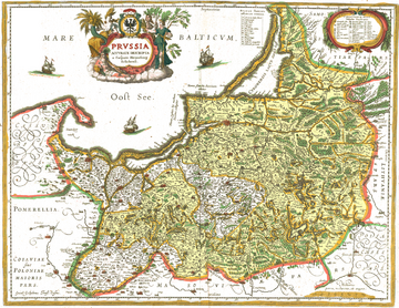 Prusy Książęce i&nbsp;Prusy Kr&oacute;lewskie (mapa z&nbsp;1576 roku)