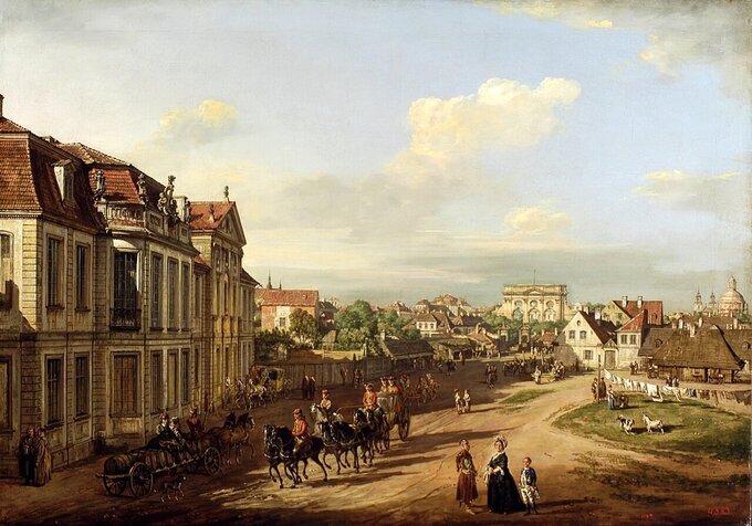 Barokowy pałac Lubomirskich w&nbsp;XVIII w. na&nbsp;weducie Bernardo Bellotto