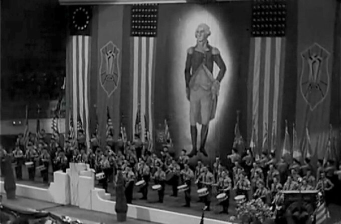 Zjazd Niemiecko-Amerykańskiego Bundu w Madison Square Garden, 1939 r.