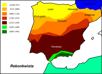 Rekonkwista &ndash; mapa. Jak chrześcijanie zajmowali Płw Iberyjski