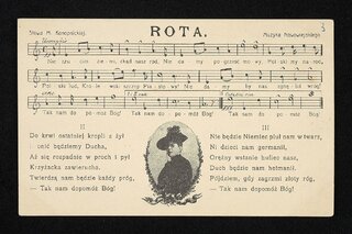 Rota, poczt&oacute;wka ze&nbsp;zdjęciem M. Konopnickiej, Wilno, przed 1916