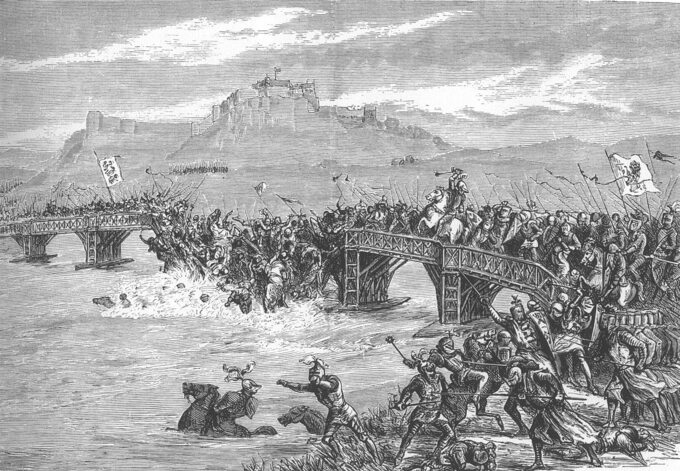 Bitwa pod Stirling na XIX-wiecznym rysunku