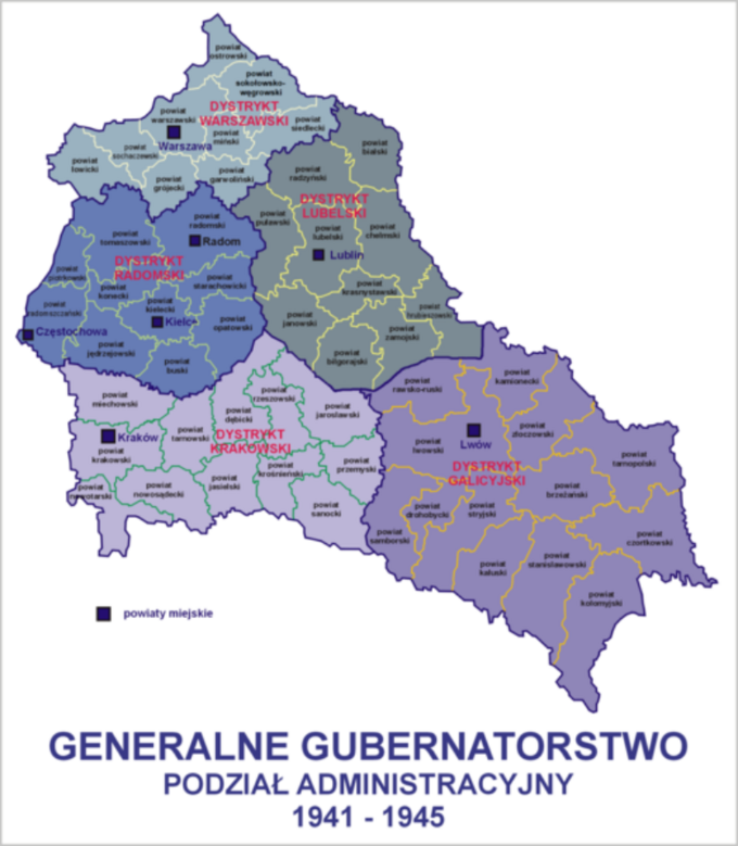 Podział administracyjny Generalnego Gubernatorstwa