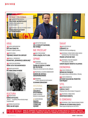 Spis treści tygodnik "Do&nbsp;Rzeczy" nr 02