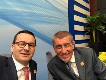 Premier Polski Mateusz Morawiecki i&nbsp;premier Czech Andriej Babi&scaron;