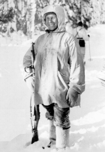 Simo H&auml;yh&auml;, fiński strzelec wyborowy