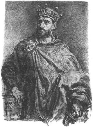 Mieszko II Lambert, rys. Jan Matejko
