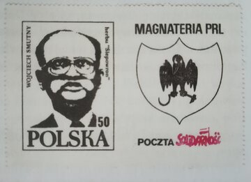Wojciech Jaruzelski na&nbsp;znaczku podziemnej poczty.