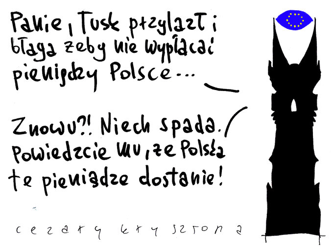 Rysunek Cezarego Krysztopy