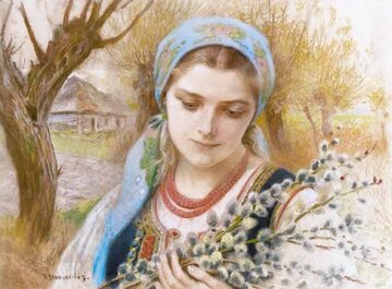 Piotr Stachiewicz, &bdquo;Wiosna&rdquo;, pastel na&nbsp;papierze, własność prywatna