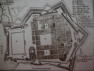 Plan Twierdzy Zamość z&nbsp;II poł. XVII w.