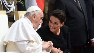 Miniatura: Papież przyjął prezydent Węgier....