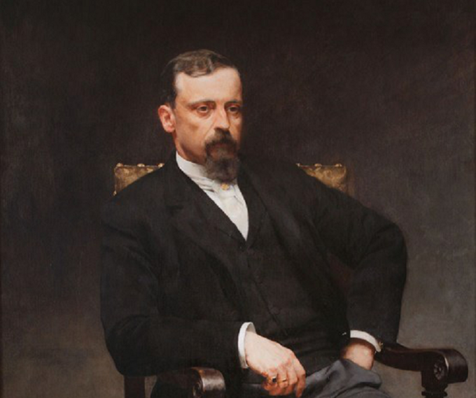Henryk Sienkiewicz na obrazie Kazimierza Pochwalskiego, 1890 r.