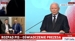 Miniatura: Tak TVP Info pokazało konferencję prezesa...