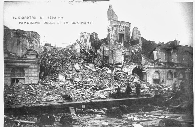 Mesyna po trzęsieniu ziemi, 1908 rok