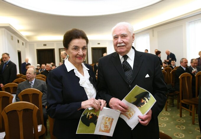 Ryszard Kaczorowski  i&nbsp;Karolina Kaczorowska, 2008 rok