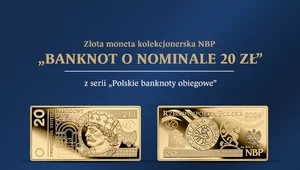 Miniatura: „Banknot o nominale 20 zł”: nowa złota...