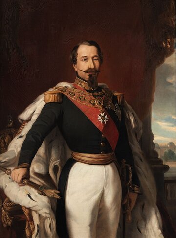 Portret cesarza Napoleona III&nbsp;w&nbsp;stroju koronacyjnym