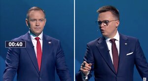 Miniatura: Debata w TVP. "Hołownia zadał parę celnych...