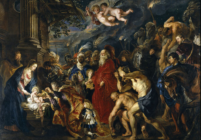 Pokłon Trzech Króli. Mal. P. P. Rubens