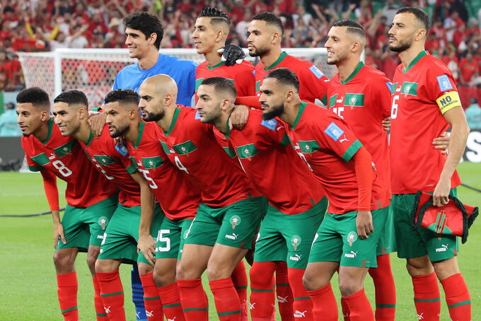 Reprezentacja Maroka na mundialu w Katarze.