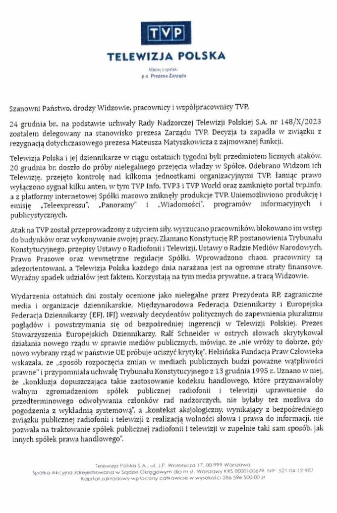 List Macieja Łopińskiego s.1