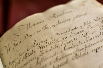 Fragment oryginalnego egzemplarza Konstytucji 3&nbsp;Maja z&nbsp;zasobu Archiw&oacute;w Państwowych: Archiwum Gł&oacute;wnego Akt Dawnych
