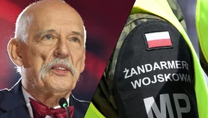 Miniatura: Korwin-Mikke kontra Żandarmeria Wojskowa....