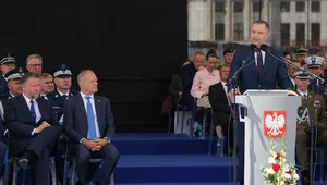 Miniatura: Nawrocki i Tusk na jednej uroczystości....