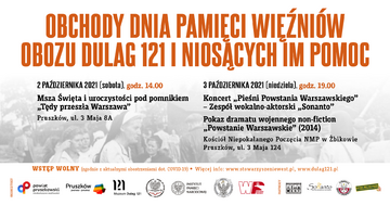 Obchody Dnia Pamięci Więźni&oacute;w Obozu Dulag 121 i&nbsp;Niosących Im&nbsp;Pomoc 2-3 października 2021