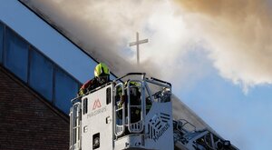 Miniatura: Pożar kościoła w Lublinie. "Straty są...