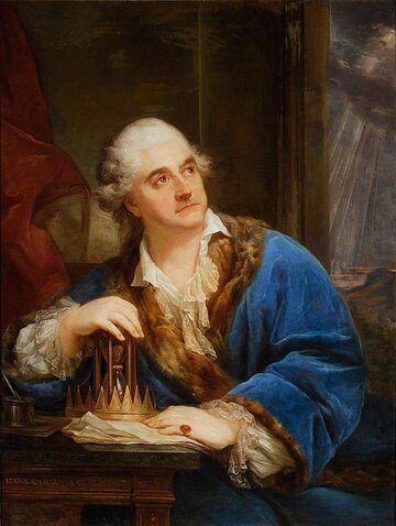 Marcello Bacciarelli, "Portret Stanisława Augusta z&nbsp;klepsydrą"