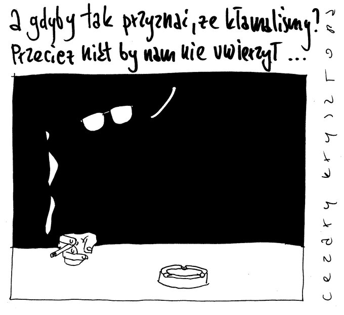 Rysunkowe podsumowanie tygodnia. Rysuje Cezary Krysztopa