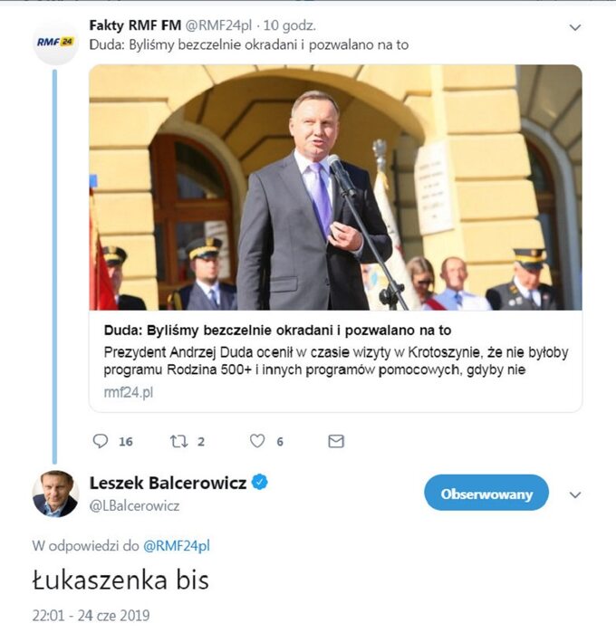 Leszek Balcerowicz o prezydencie Andrzeju Dudzie