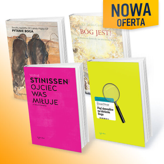 „Bóg istnieje. Dowody, które przekonują”– Roczny pakiet subskrypcji tygodnika Do Rzeczy + Historia Do Rzeczy „Ojciec was miłuje. O Trójcy Świętej”, „Pytanie Boga”, „Pięć dowodów na istnienie Boga”, „Bóg jest! Rozumowe dowody na istnienie Boga”.