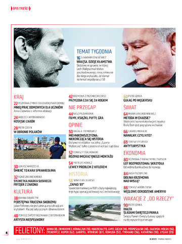 Spis treści najnowszego wydania "Do&nbsp;Rzeczy"