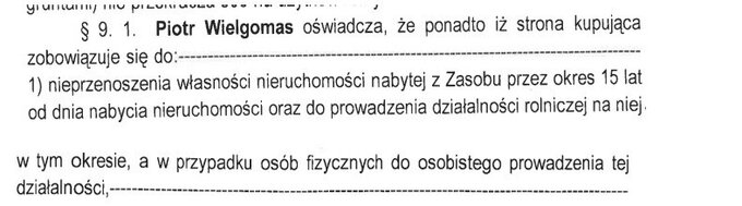 Oświadczenie Piotra Wielgomasa