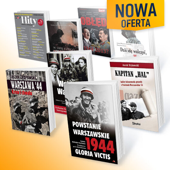 Oferta „Powstanie Warszawskie 1944” roczna subskrypcja tygodnika Do Rzeczy + Historia Do Rzeczy „Powstanie Warszawskie 1944. Gloria Victis”, „Kapitan „Hal”. Kulisy fałszowania prawdy o Powstaniu Warszawskim '44”, „Warszawa'44. Krew i chwała”, „Walcząca Warszawa '44”, „Dziś idę walczyć, Mamo…”, „W imię czego ta ofiara? Obóz Narodowy wobec Powstania Warszawskiego”, „Obłęd 1944 czy 2013?”, „Hity Historia Do Rzeczy”.