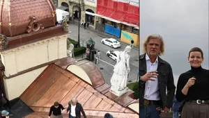 Miniatura: Minister bez zabezpieczeń na dachu....