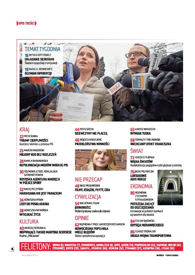 Spis treści, tygodnik "Do&nbsp;Rzeczy"